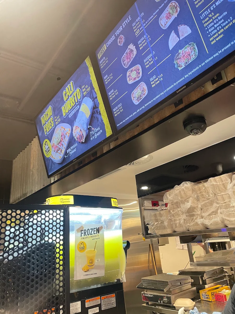 Menu, Guzman y Gomez - Kings Cross