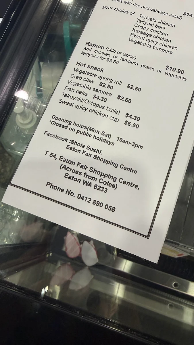 Menu, I Sushi