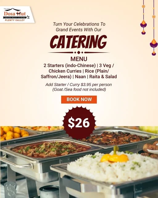 Menu, Dosa Hut - Indian Multi Cuisine Restaurant Plenty Valley