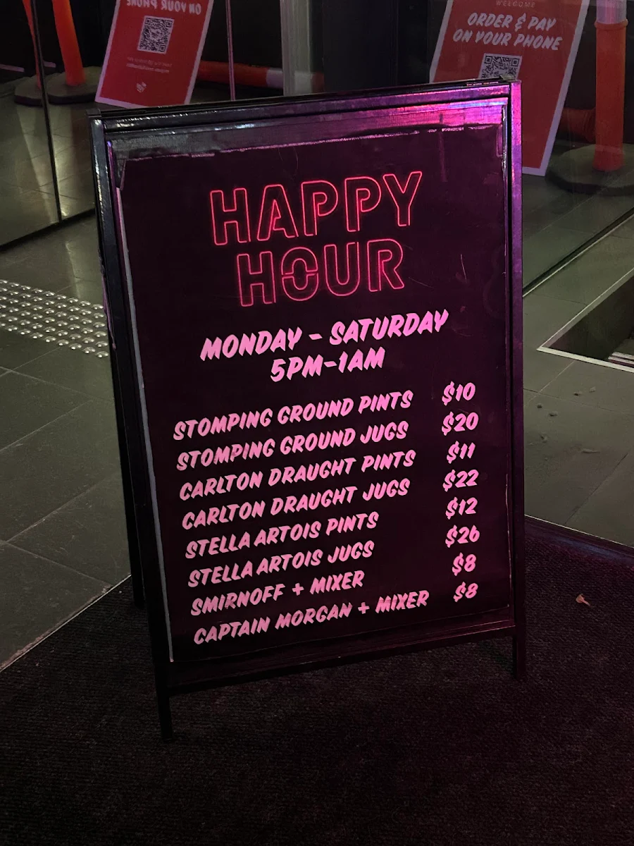 Menu, Kicks