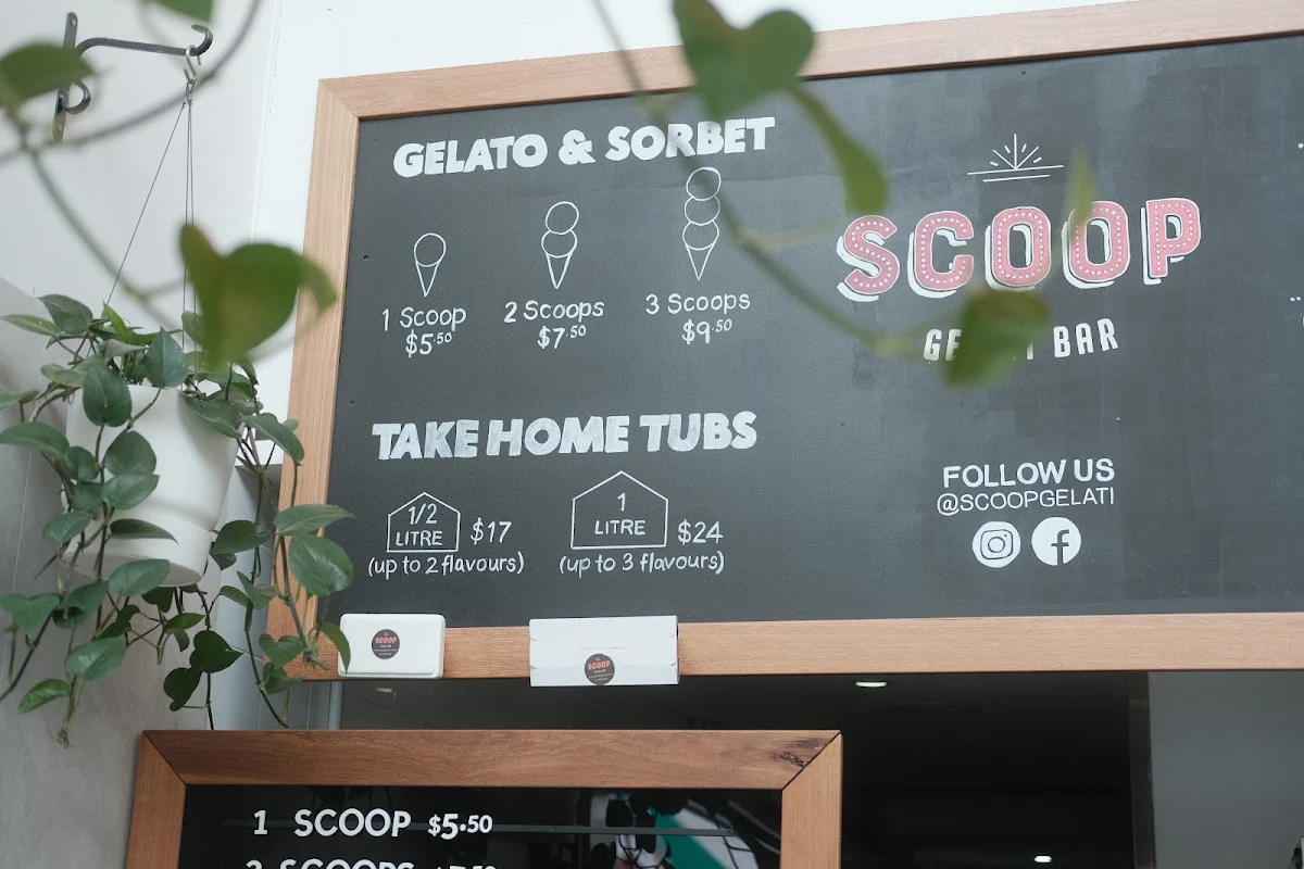 Menu, Scoop Gelati