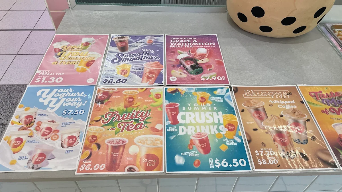 Menu, Sharetea Pakenham