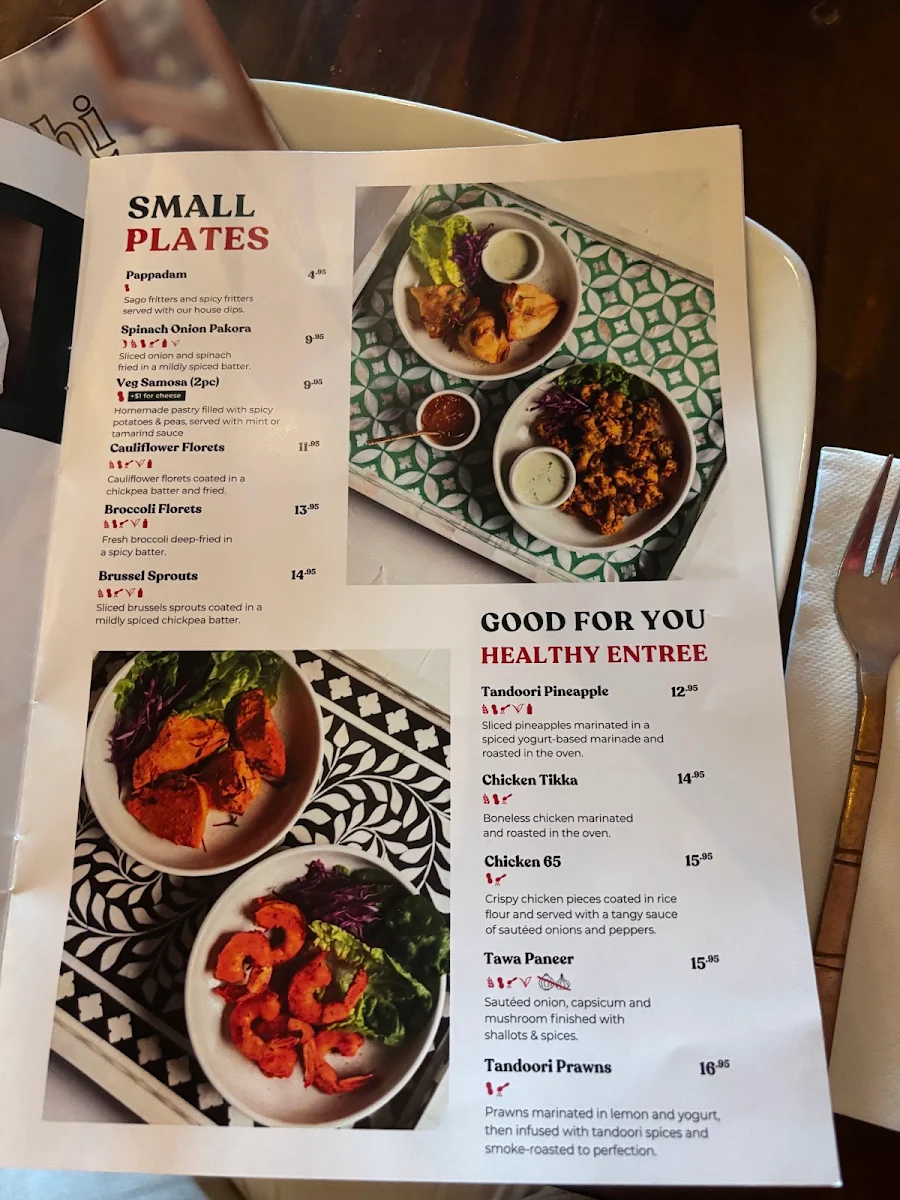Menu, It's Mirchi Healthy Indian