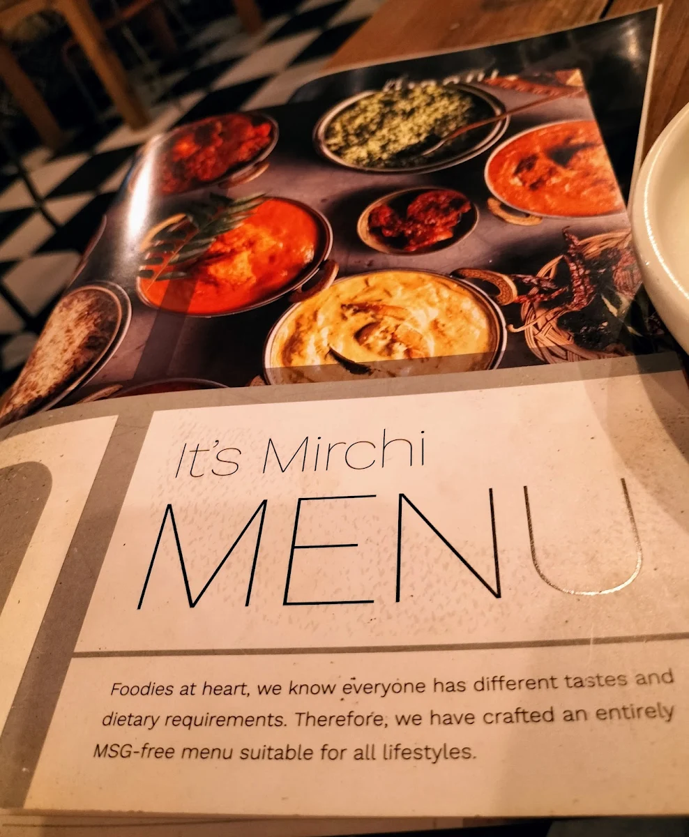 Menu, It's Mirchi Healthy Indian