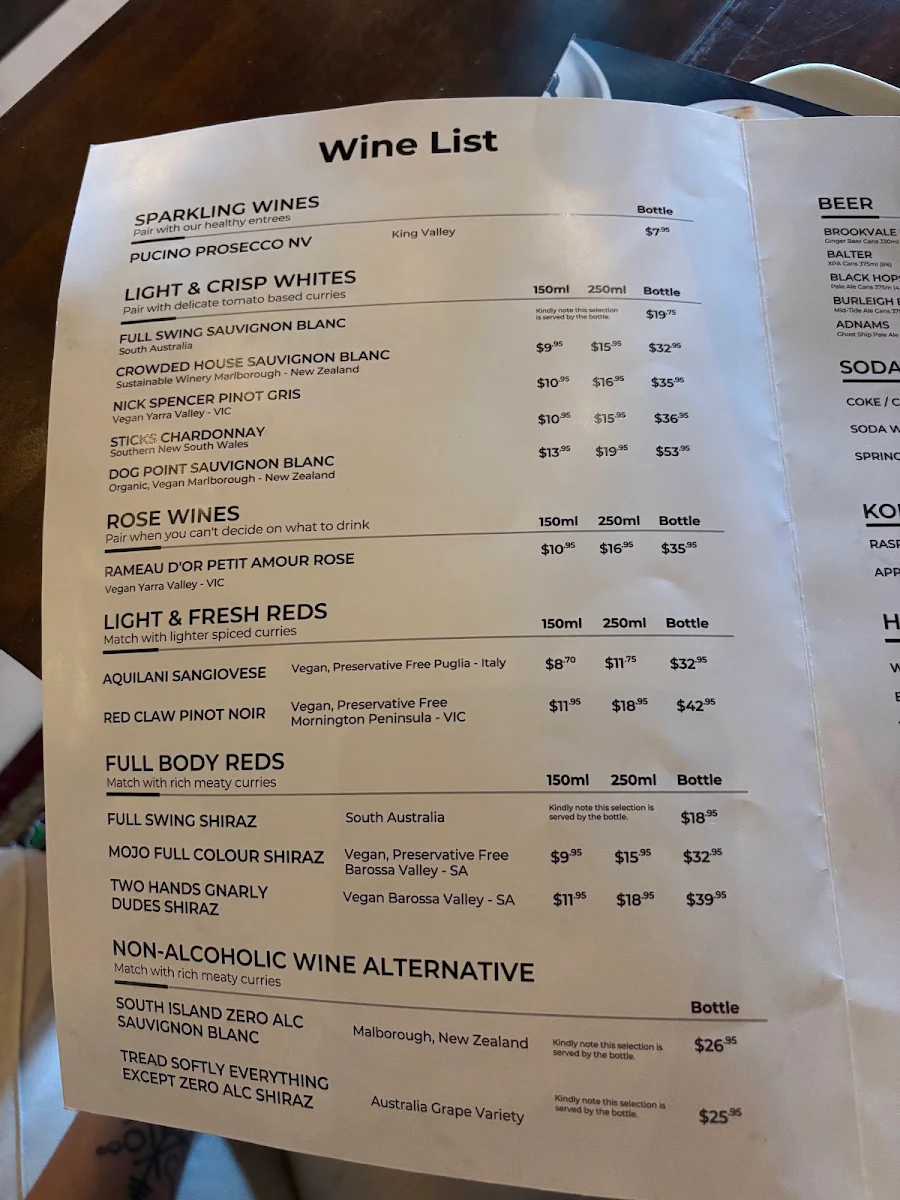 Menu, It's Mirchi Healthy Indian
