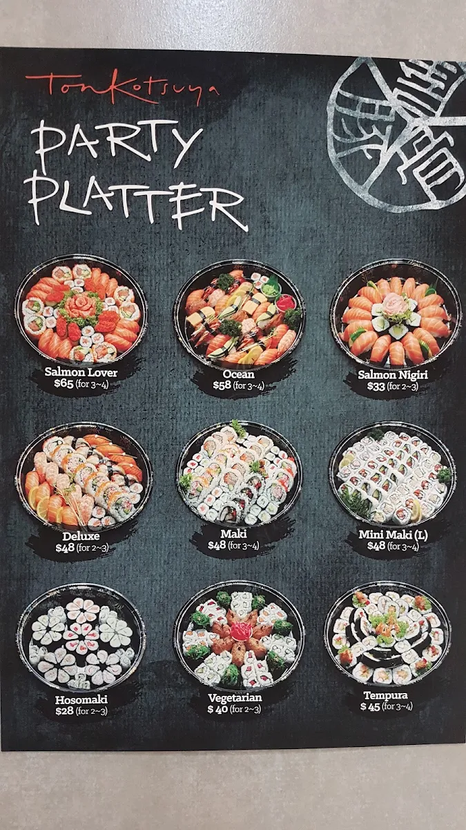 Menu, Tonkotsuya