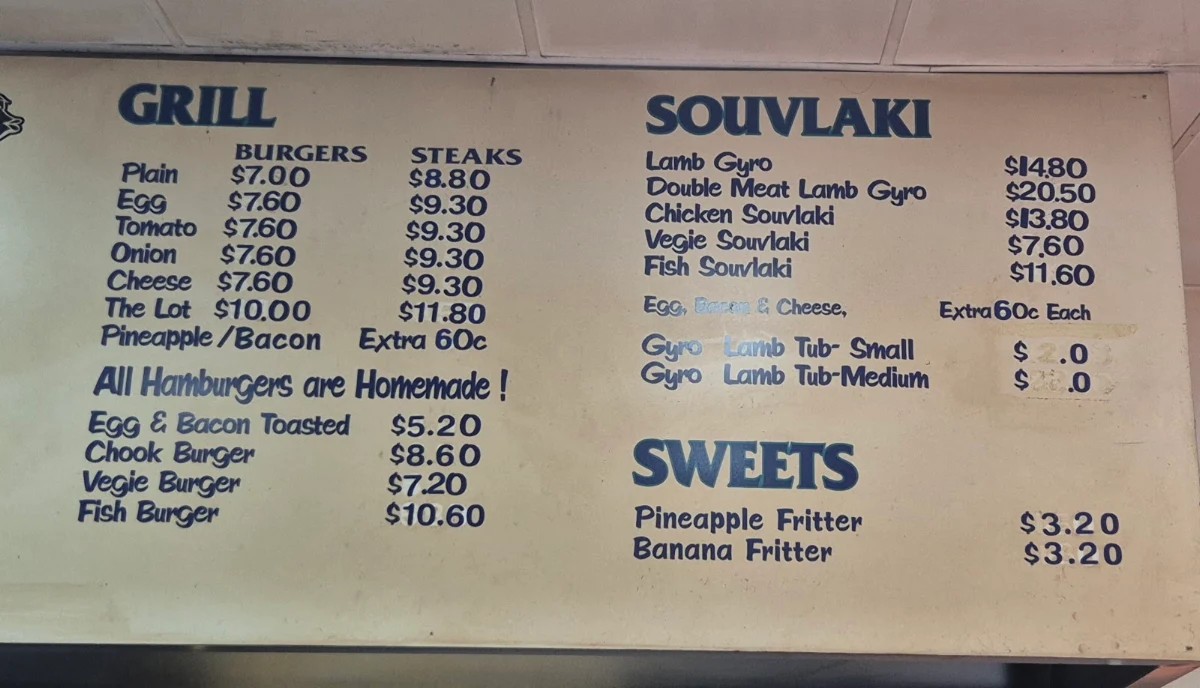 Menu, Hull Road Fish & Chips