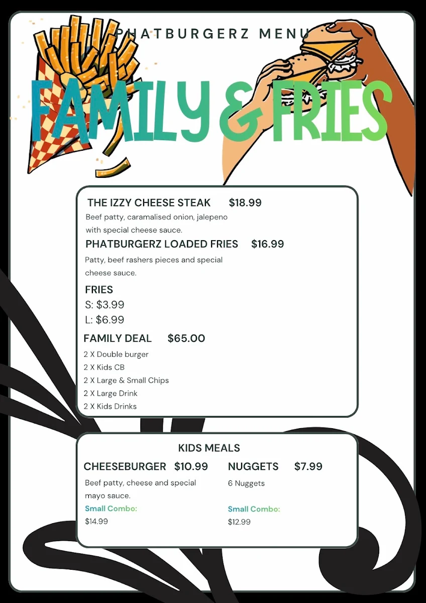 Menu, Phatburgerz