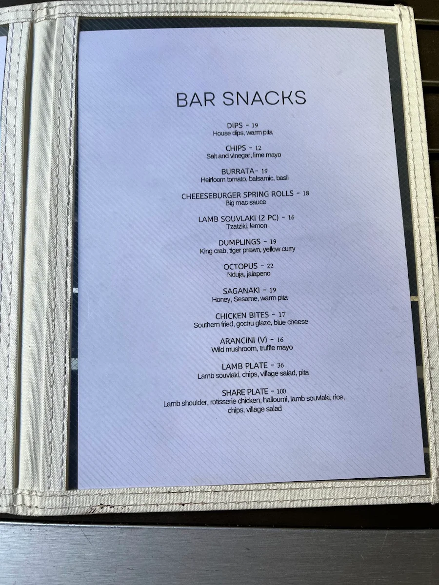 Menu, Janus Bar