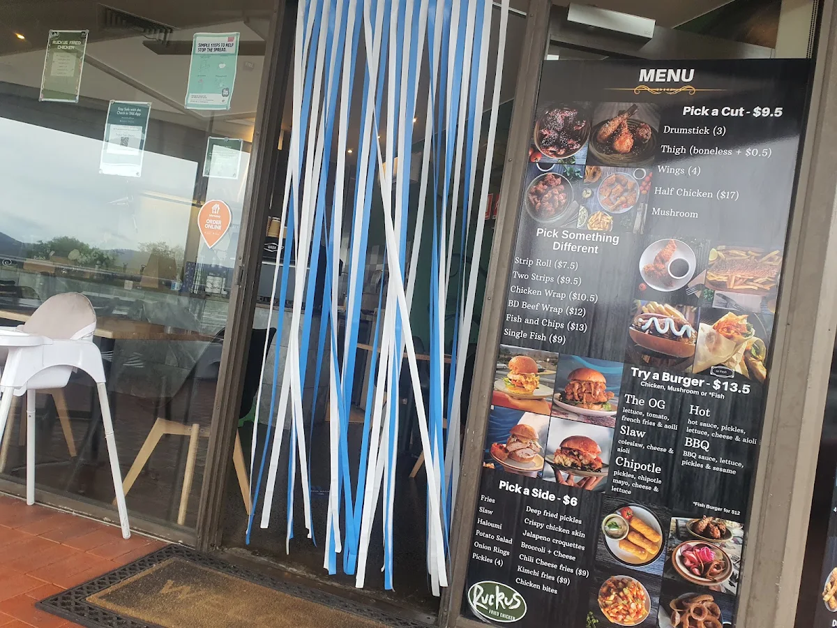 Menu, Ruckus Fried Chicken