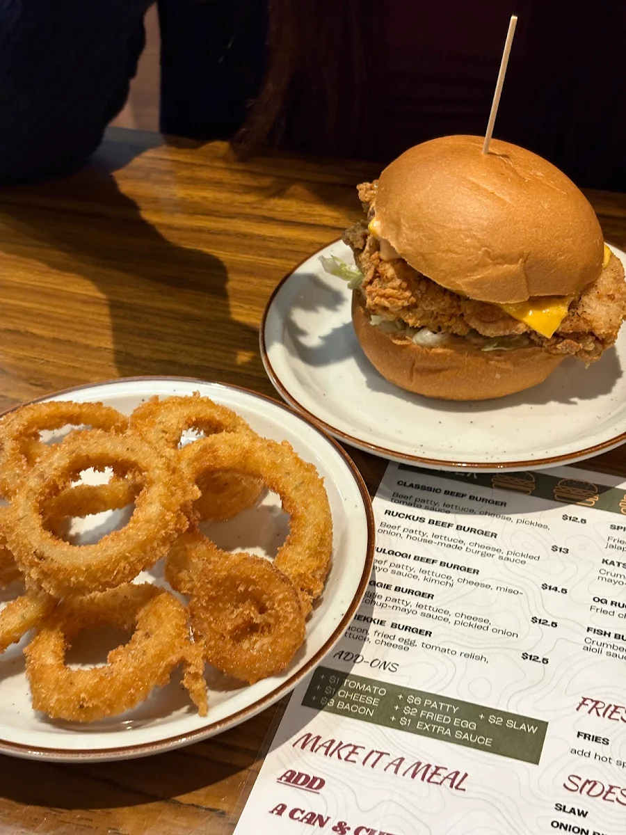 Menu, Ruckus Fried Chicken
