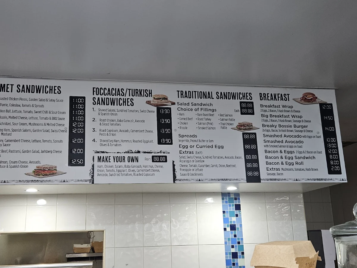 Menu, Old Punt Road Cafe