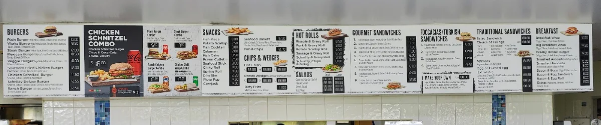 Menu, Old Punt Road Cafe