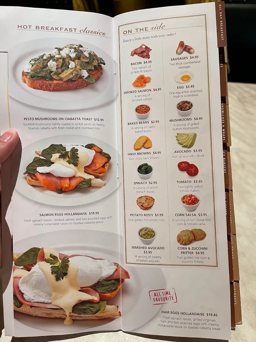 Menu, Dôme Café - Cloverdale