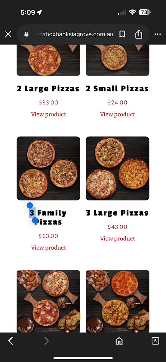 Menu, The Pizza Box Banksia Grove