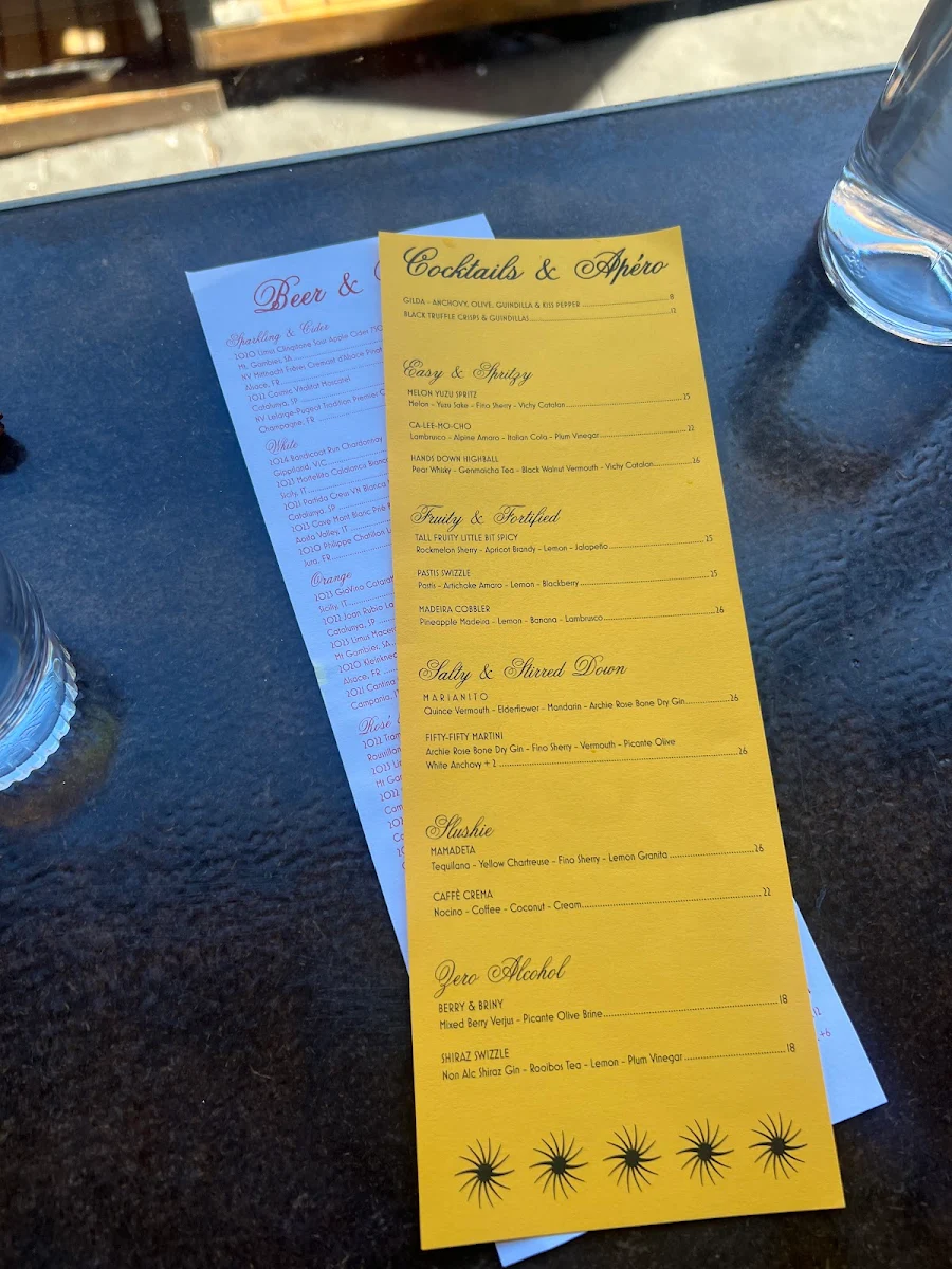 Menu, Hands Down
