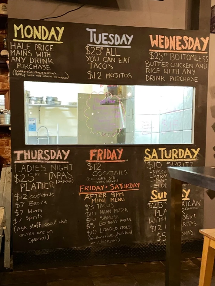 Menu, Funkee Monkee Eatery & Bar