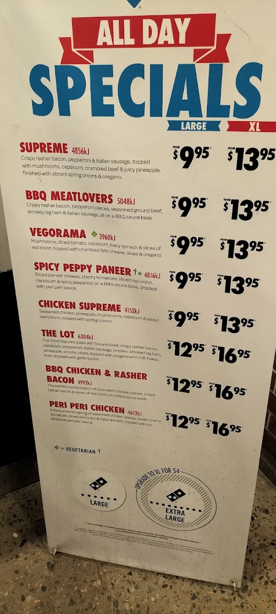 Menu, Domino's Pizza Brooklyn Park