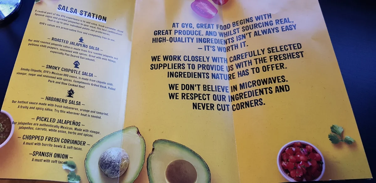 Menu, Guzman y Gomez - South Yarra - Toorak Rd