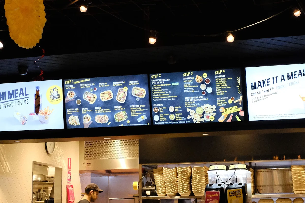 Menu, Guzman y Gomez - South Yarra - Toorak Rd