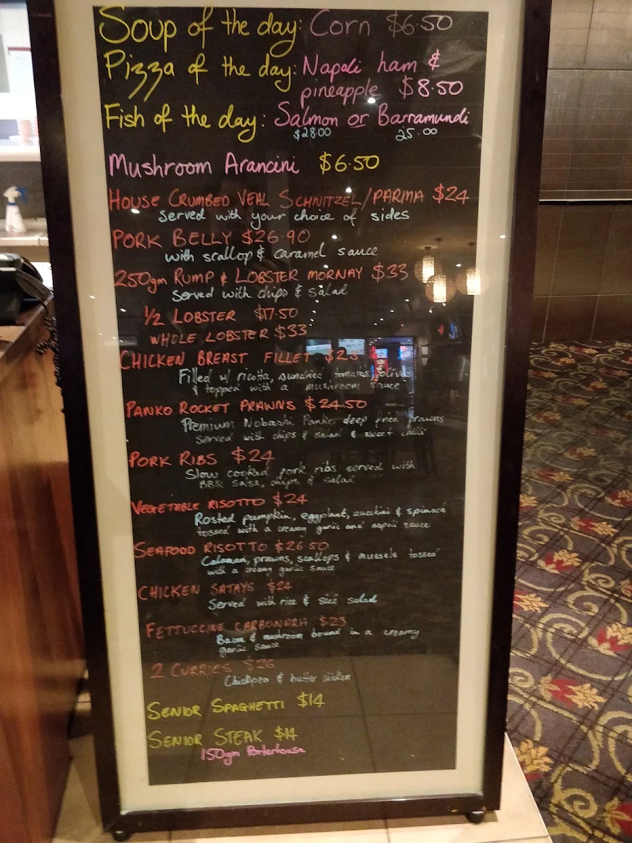 Menu, The Croxton