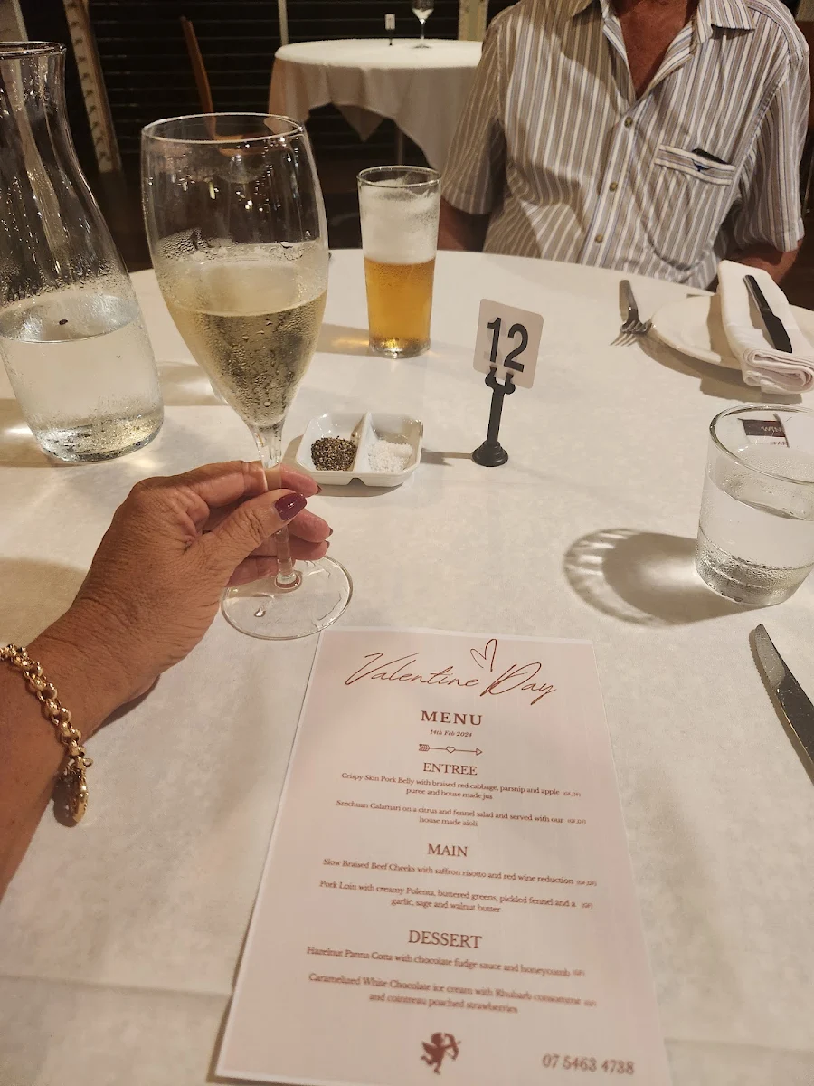 Menu, The Vue Restaurant