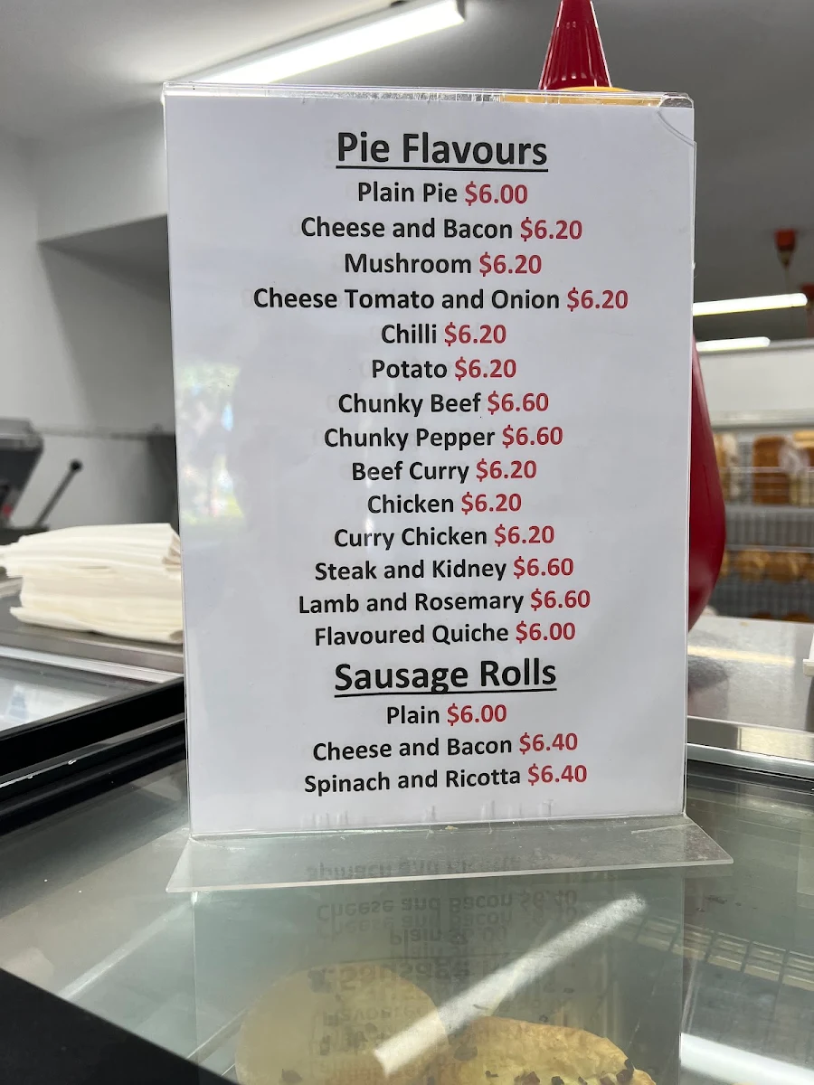 Menu, Harrington Bakehouse & Café