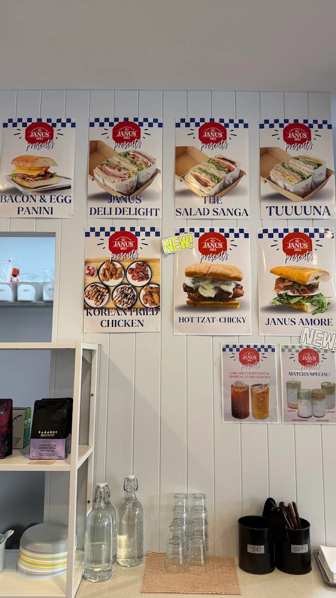 Menu, Janus Deli Surfers Paradise