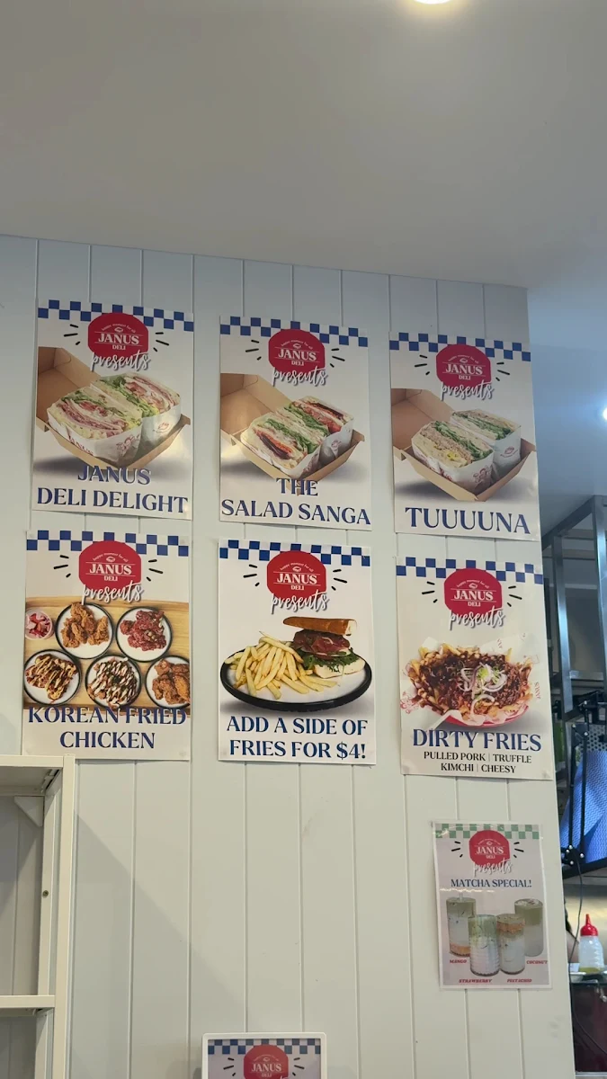 Menu, Janus Deli Surfers Paradise