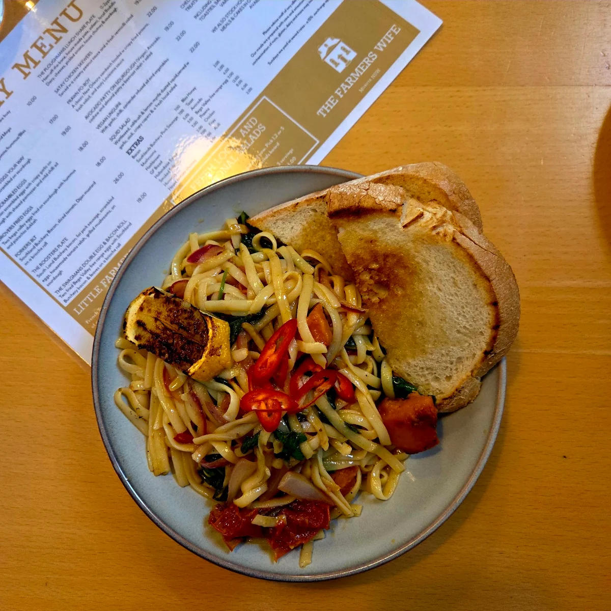 Menu, The Farmers Wife