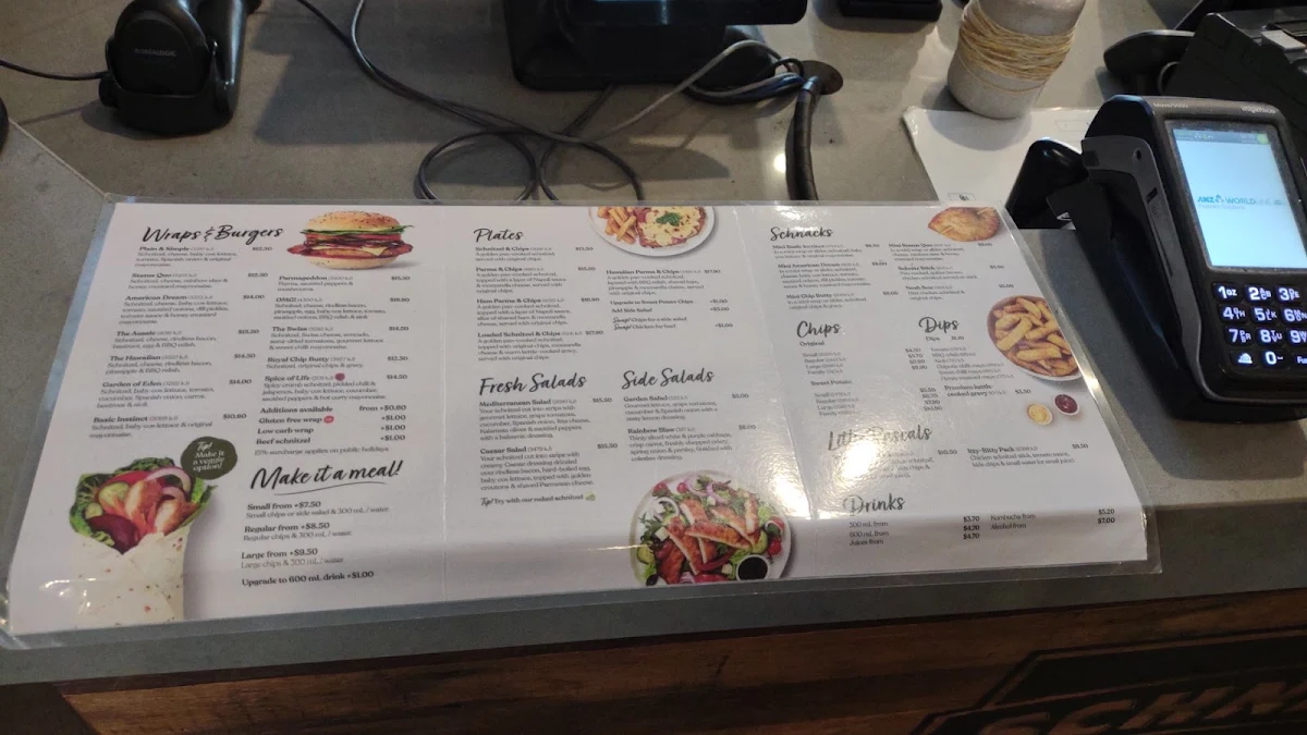 Menu, Schnitz Traralgon