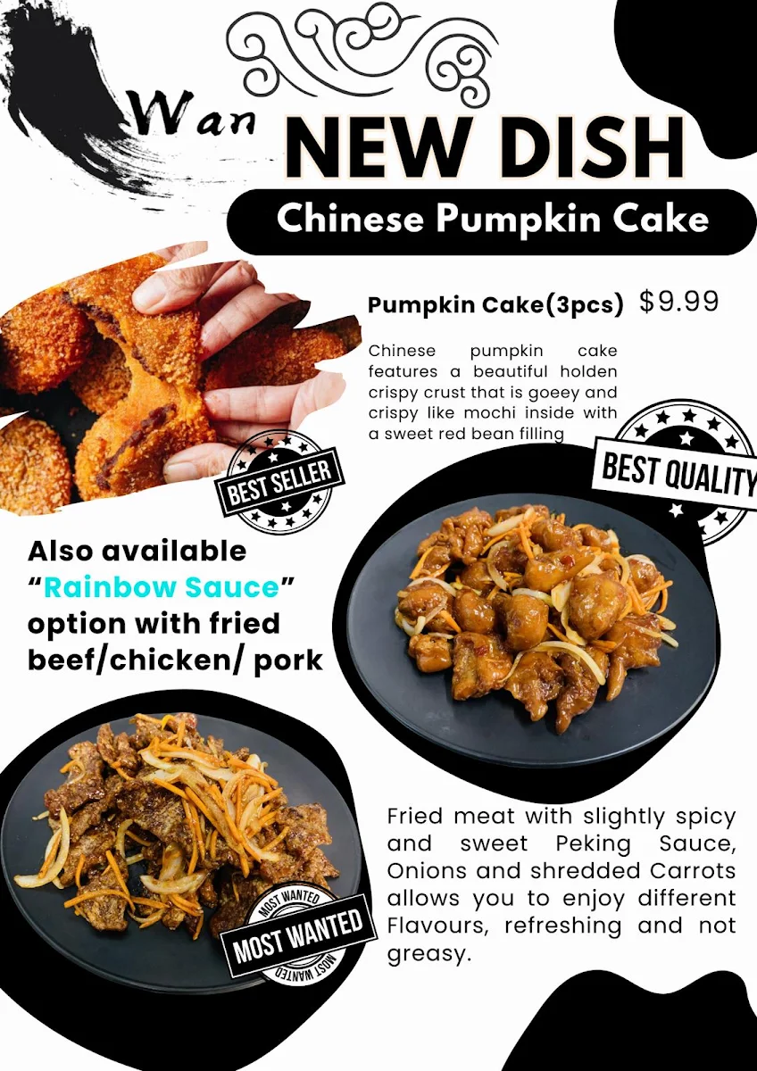 Menu, Wan‘s Chinese Restaurant Shellharbour