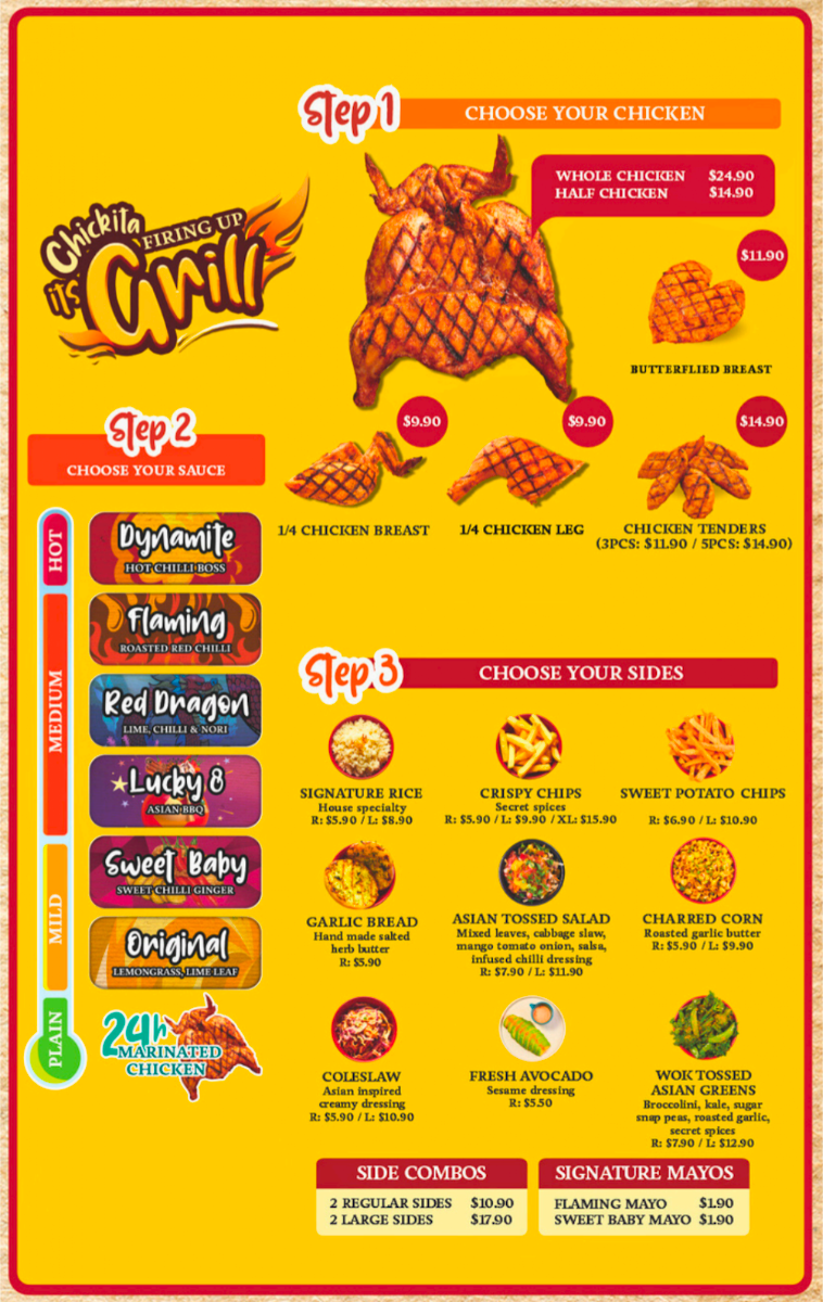 Menu, Chickita - Flame Grilled Chicken (Clyde North)
