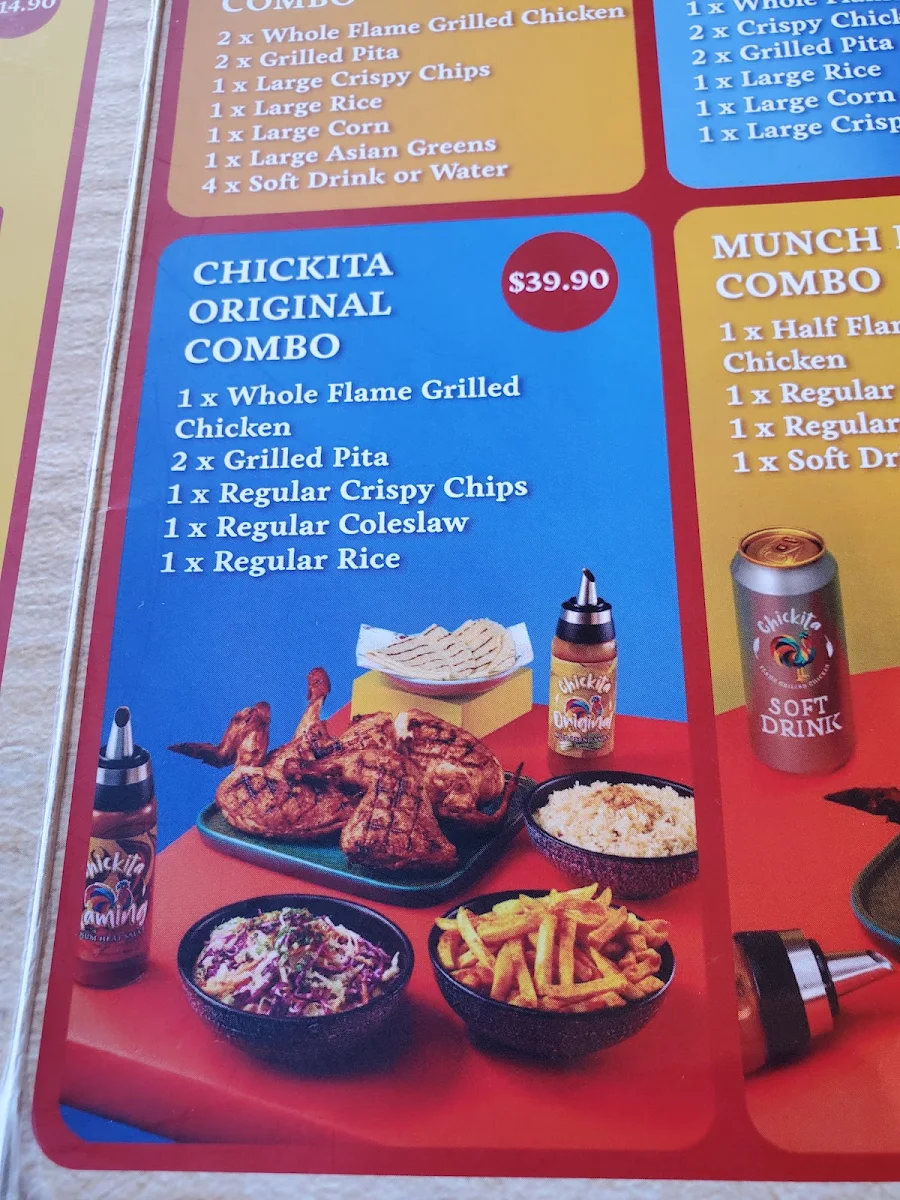 Menu, Chickita - Flame Grilled Chicken (Clyde North)