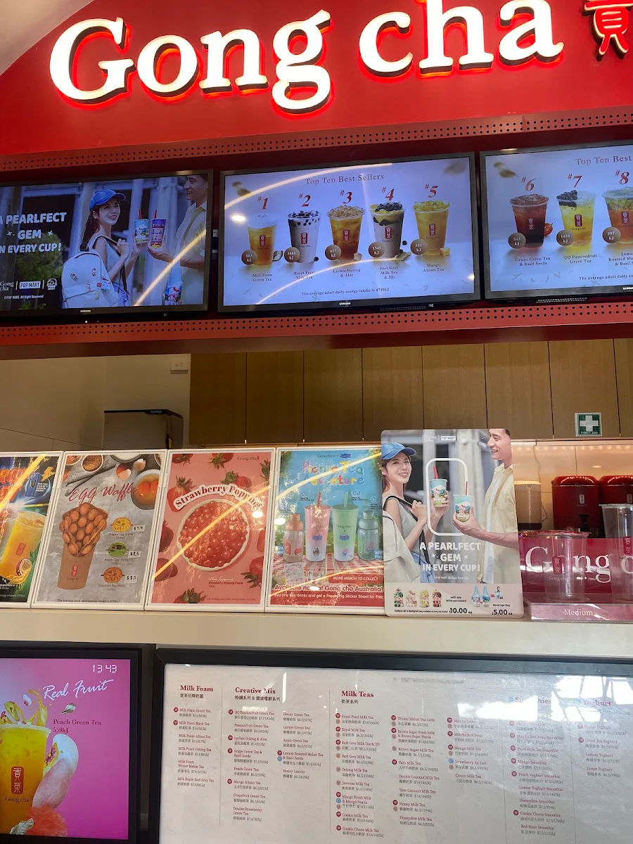 Menu, Gong Cha Carnegie