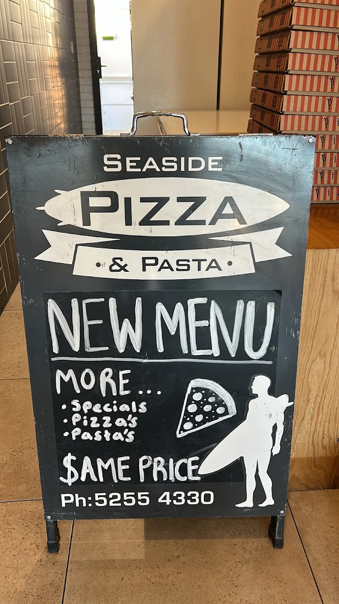 Menu, Seaside Pizza and Pasta Ocean Grove