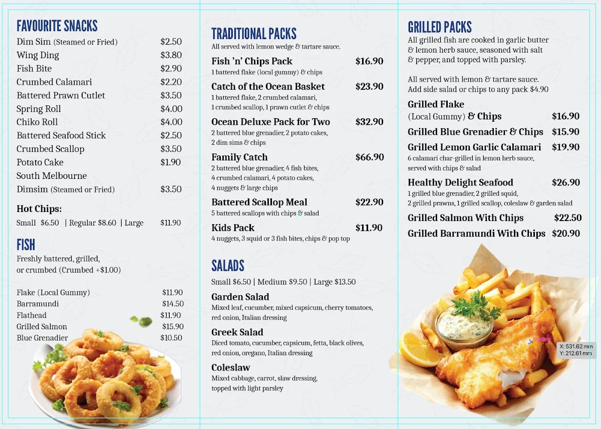 Menu, Catch Of The Ocean