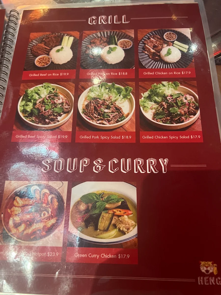 Menu, Heng