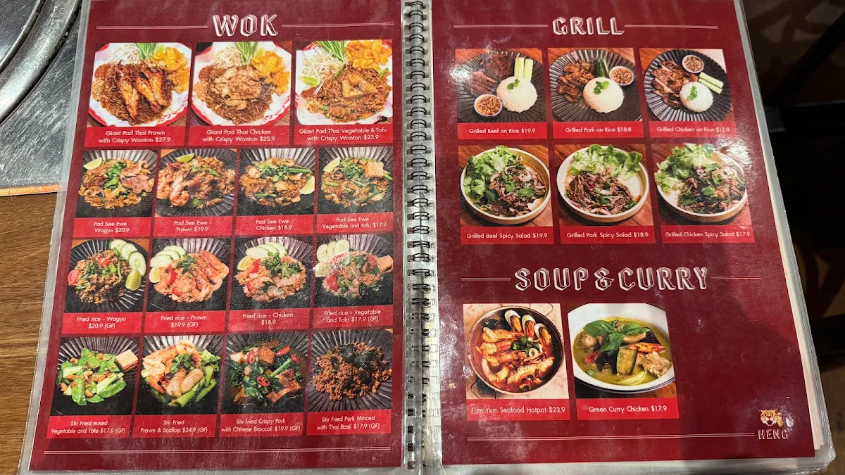Menu, Heng