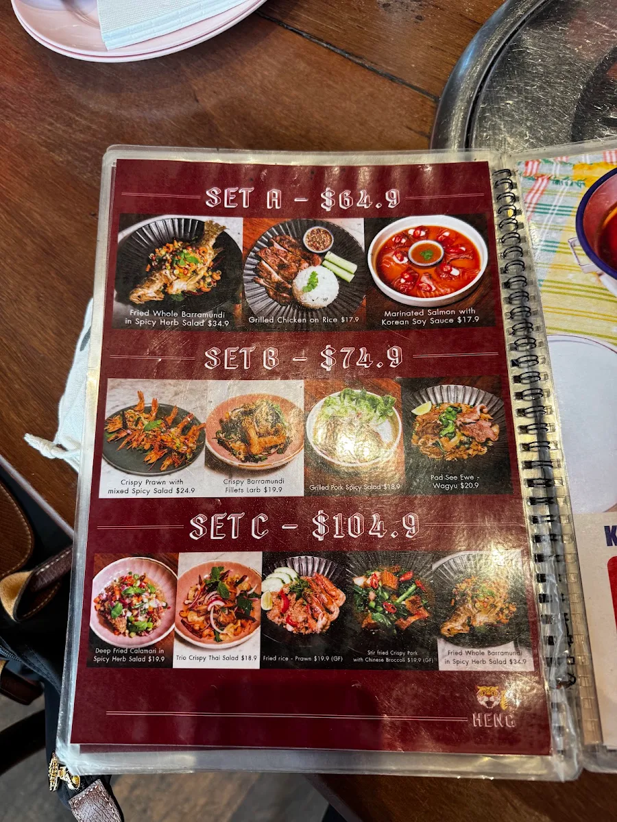Menu, Heng