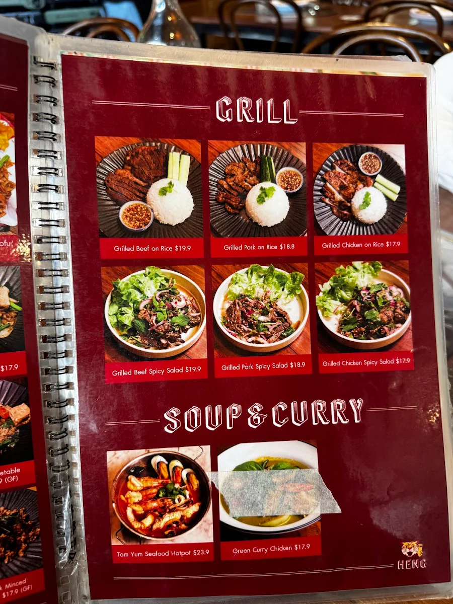 Menu, Heng