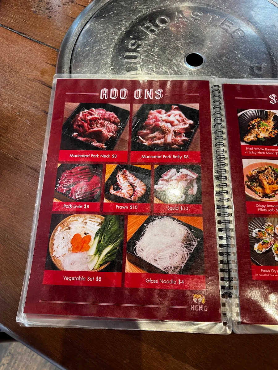 Menu, Heng