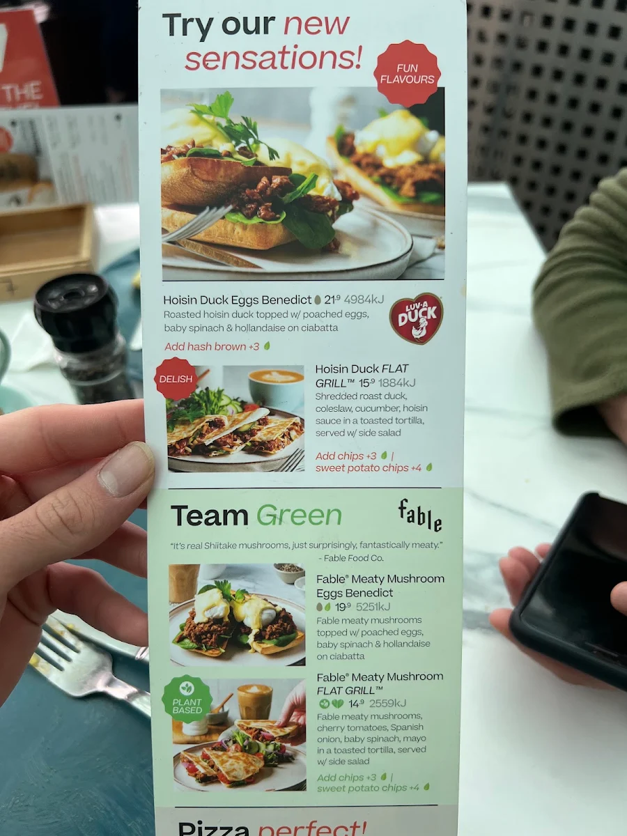 Menu, The Coffee Club Café - Waterfront City Docklands
