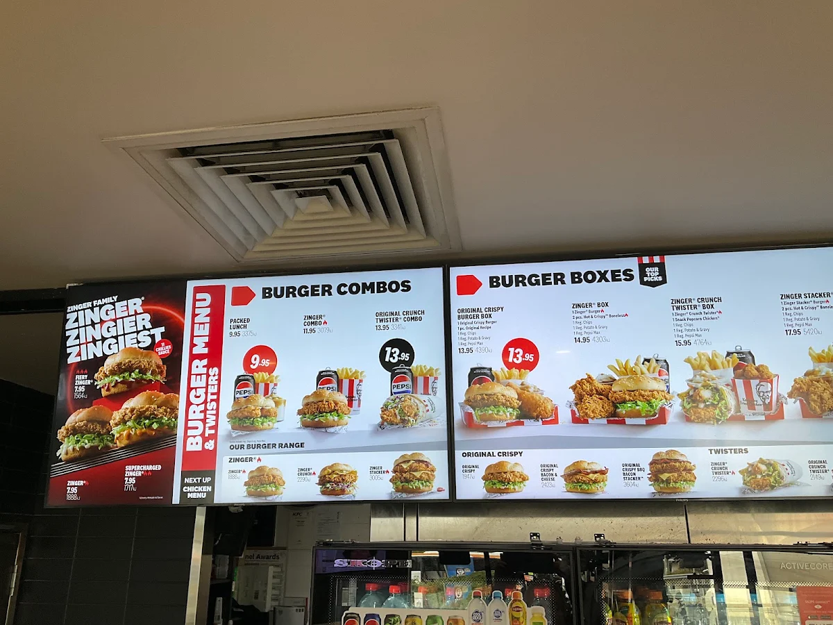Menu, KFC Rowville