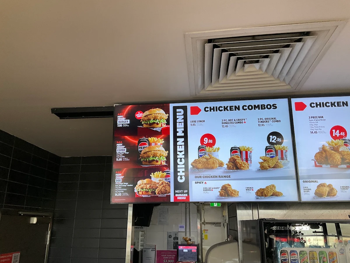 Menu, KFC Rowville