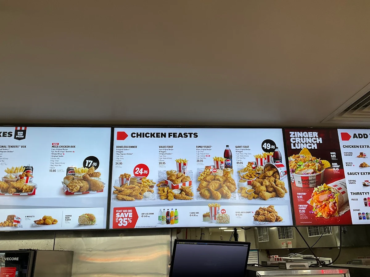 Menu, KFC Rowville
