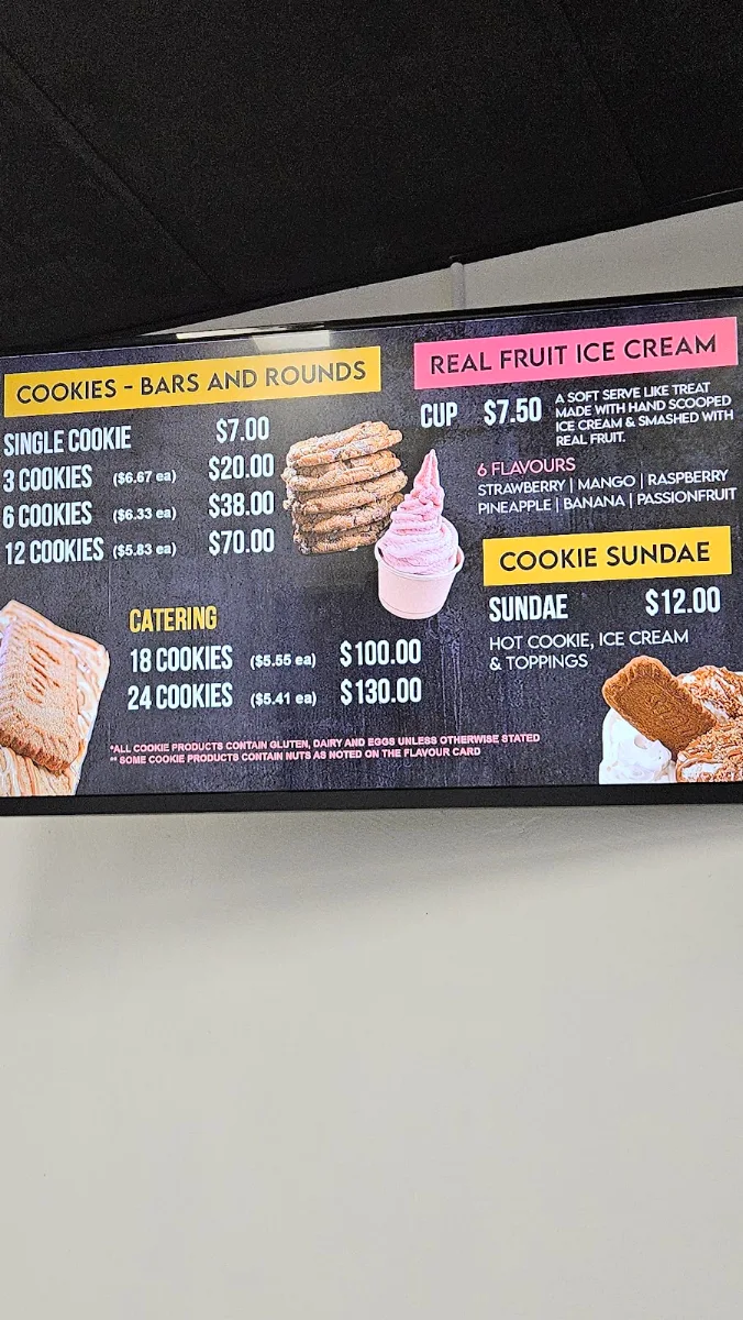 Menu, Hoops & Cookies