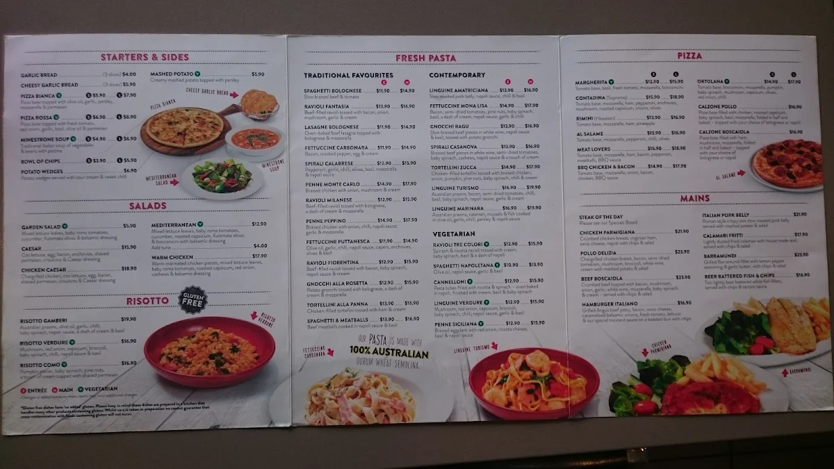 Menu, Fasta Pasta