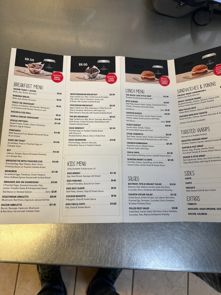 Menu, The House Caffe