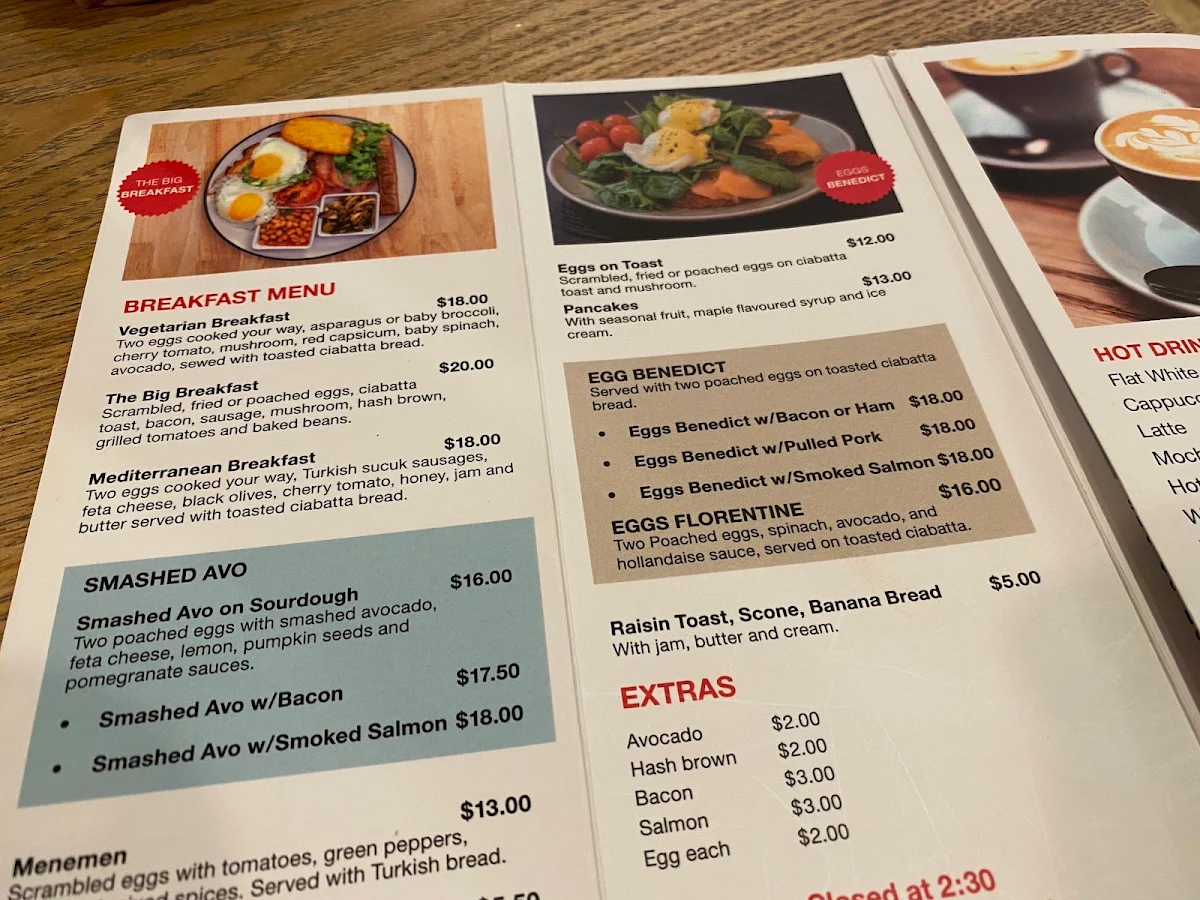 Menu, The House Caffe